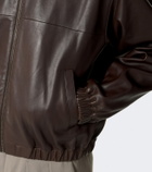 Saint Laurent Leather blouson jacket