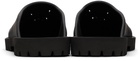 Gucci Black Rubber GG Slip-On Loafers