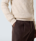 Etro Jacquard wool-blend polo sweater