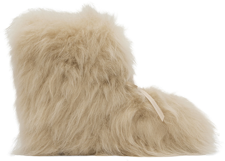 Photo: We11done Beige Fur Moccasin Boots