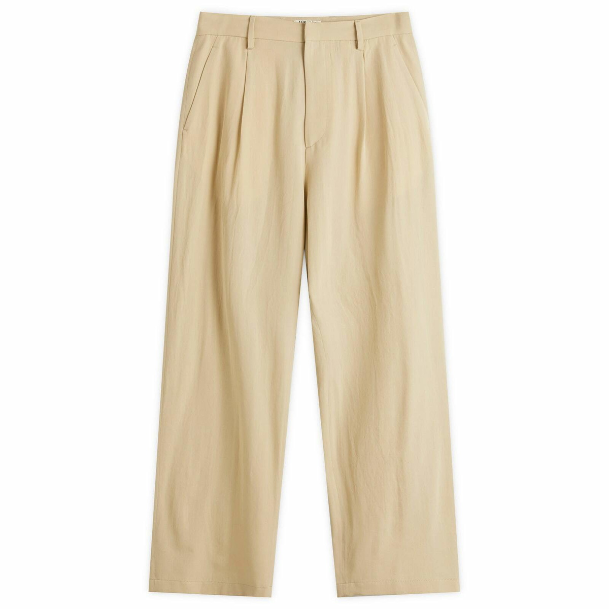 AURALEE COTTON WOOL SLACKS パンツ Auralee Men's Light Cotton Wool Viyella Slacks in Light Khaki Auralee