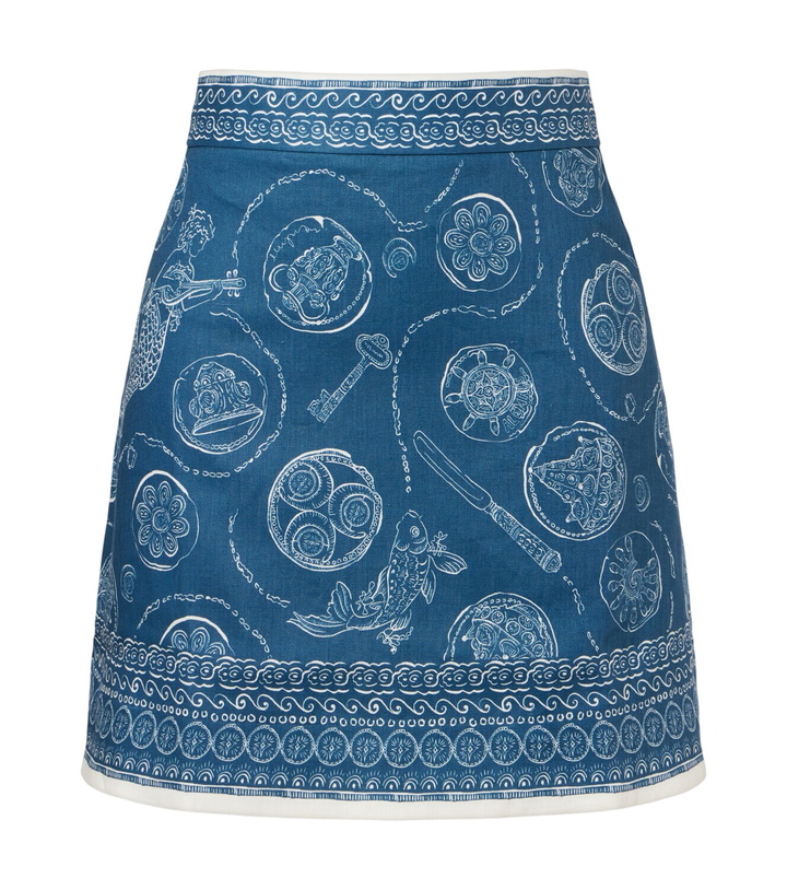 Photo: Alémais Lucky printed linen miniskirt
