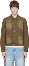 COOR Brown Type 1 Rib Texture Trucker Jacket