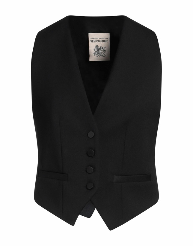 Photo: Semicouture Womens Tailored Vest in Black