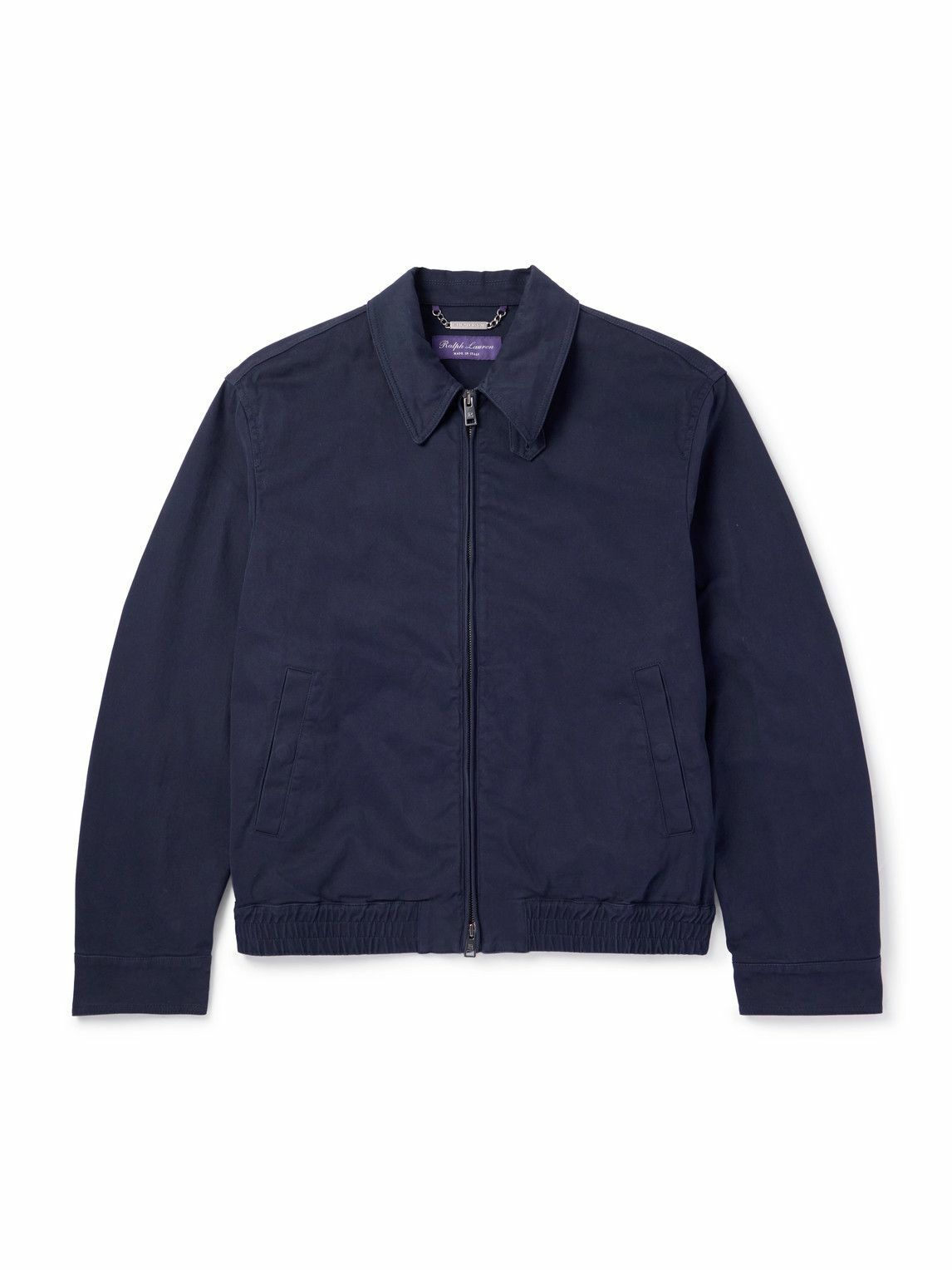 Ralph Lauren Purple label - Torrence Woven Leather Bomber