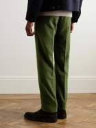 Richard James - Tapered Cotton-Moleskin Trousers - Green