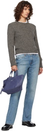 A.P.C. Blue 'Le Drummer' Toile Small Tote