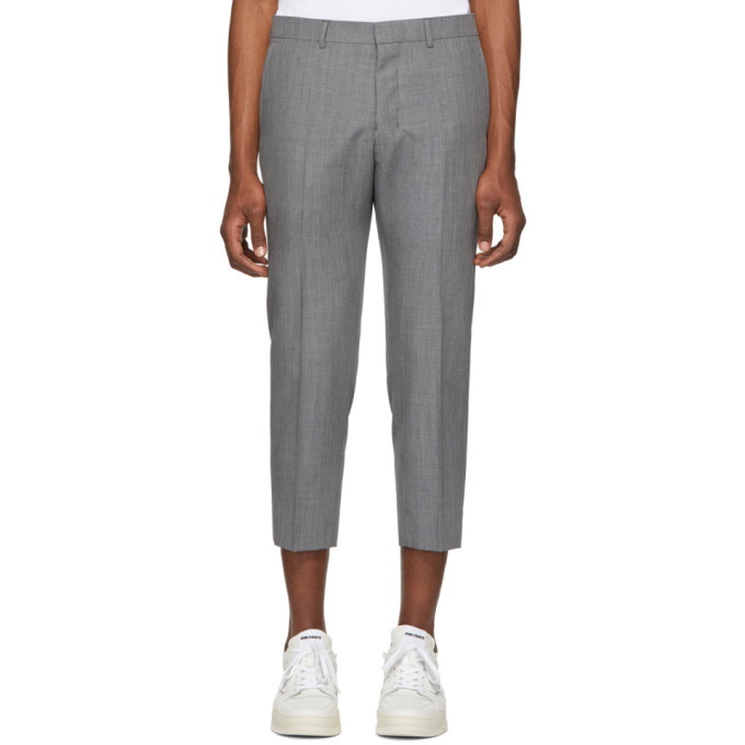 Photo: AMI Alexandre Mattiussi Grey Cropped Fit Trousers