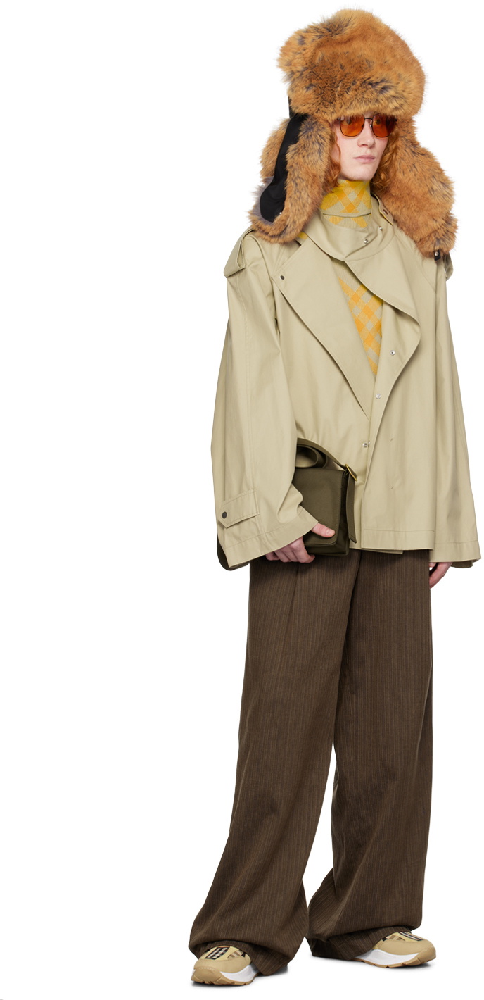 Burberry Yellow & Beige Check Turtleneck Burberry