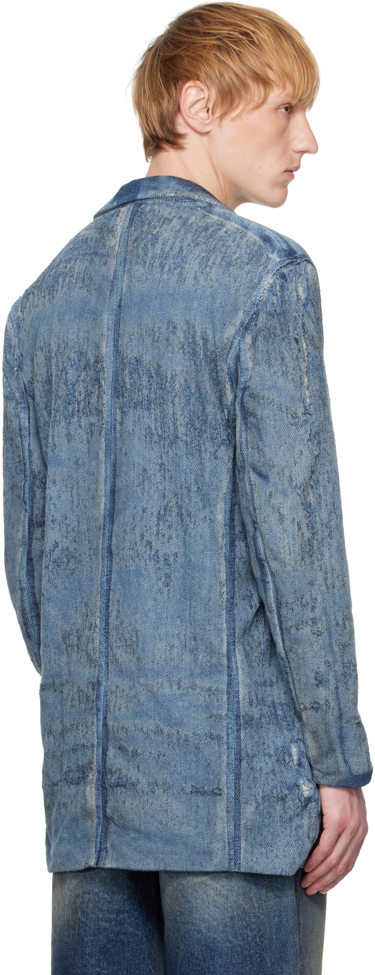 Diesel Blue D-Pekka-Fsg2 Denim Blazer