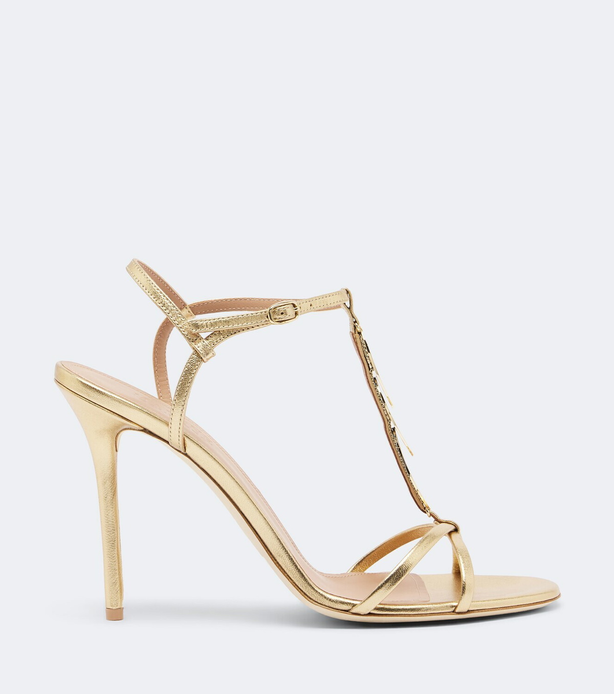Malone Souliers Kali embellished metallic leather sandals