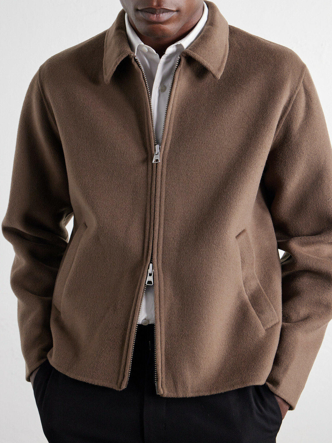 NN07 - Arlo 8447 Wool-Blend Felted Jacket - Neutrals