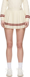Sporty & Rich Off-White Pleated Miniskirt
