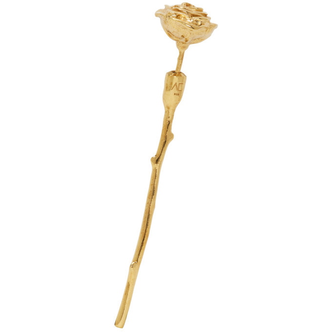 Photo: Alan Crocetti Gold Rose Single Earring