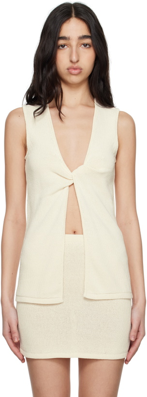 Photo: BEC + BRIDGE Off-White Milla Twist Tank Top