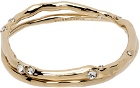 Dries Van Noten Gold Crystal Cuff Bracelet Set