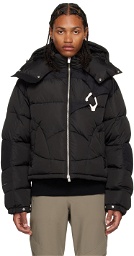 HELIOT EMIL Black Abstract Down Jacket