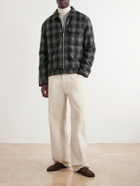 Mr P. - Checked Virgin Wool Zip-Up Jacket - Brown