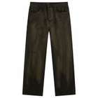 Pleasures Men's Oil Baggy Jeans in Dark Brown