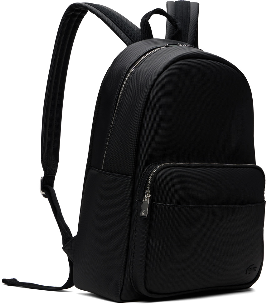 Lacoste Black Classic Laptop Pocket Backpack
