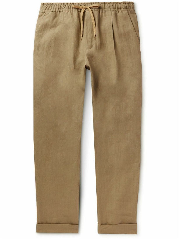 Photo: Caruso - Tapered Linen Trousers - Neutrals