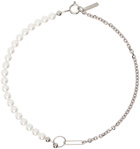 Justine Clenquet Silver & White Marley Necklace