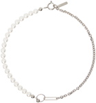 Justine Clenquet Silver & White Marley Necklace