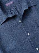 Ralph Lauren Purple label - Ryland Linen-Chambray Half-Placket Shirt - Blue