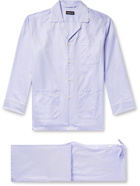PAUL STUART - Herringbone Cotton Pyjama Set - Purple