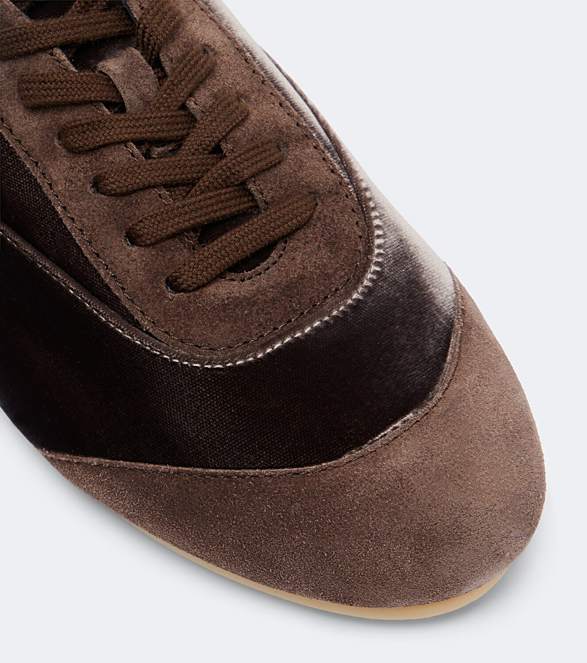 Jil Sander Etage suede-trimmed velvet sneakers