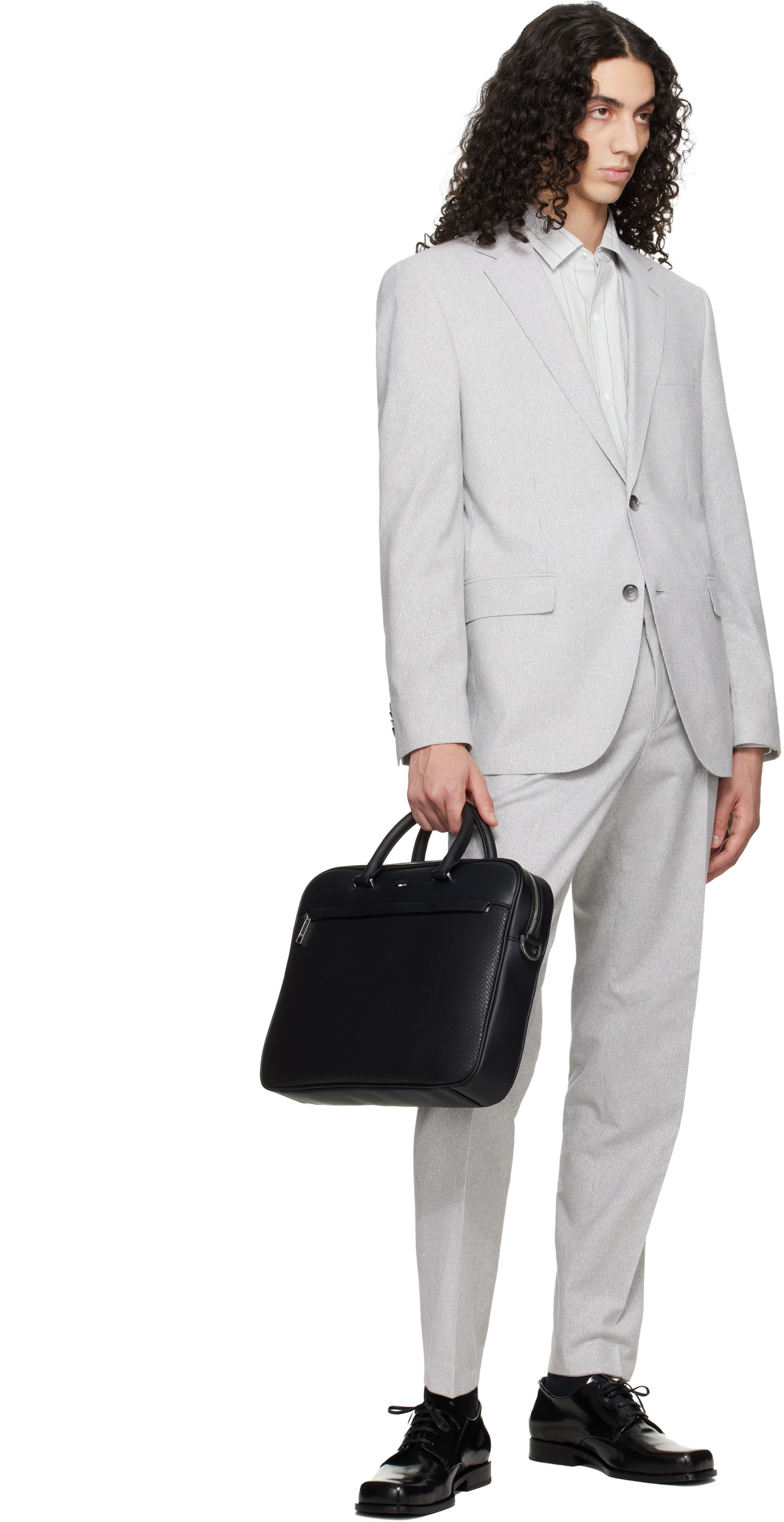 BOSS Black Monogram Print Document Briefcase