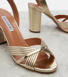 Aquazzura Very Sundance metallic leather sandals