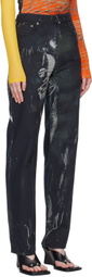 Louisa Ballou Black Printed Jeans