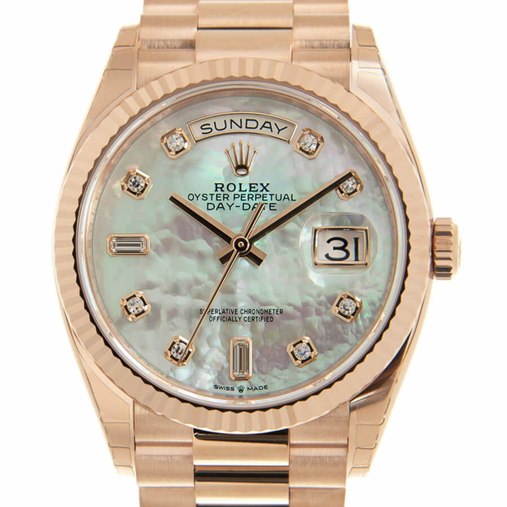 Photo: Rolex Day-Date 36 Mother of Pearl Diamond Dial Automatic 18kt Everose Gold President Watch 128235MDP