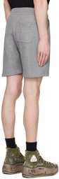 John Elliott Gray Crimson Shorts