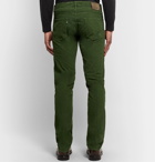 Incotex - Slim-Fit Stretch Cotton-Corduroy Trousers - Green