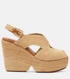 Clergerie Dolce raffia platform sandals