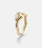 Shay Jewelry Wave 18kt gold (750/1000) ring with diamond