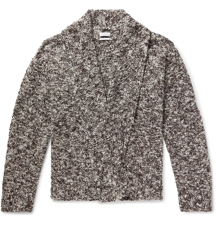 Photo: Deveaux - Sean Shawl-Collar Wool-Blend Bouclé Cardigan - Brown