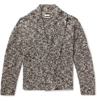 Deveaux - Sean Shawl-Collar Wool-Blend Bouclé Cardigan - Brown