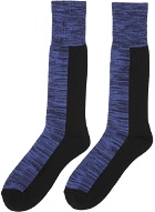 Yohji Yamamoto Navy Pile Long Socks