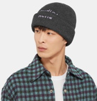 Acne Studios - Logo-Embroidered Wool-Blend Beanie - Gray