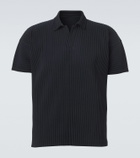 Homme Plissé Issey Miyake Basics pleated polo shirt