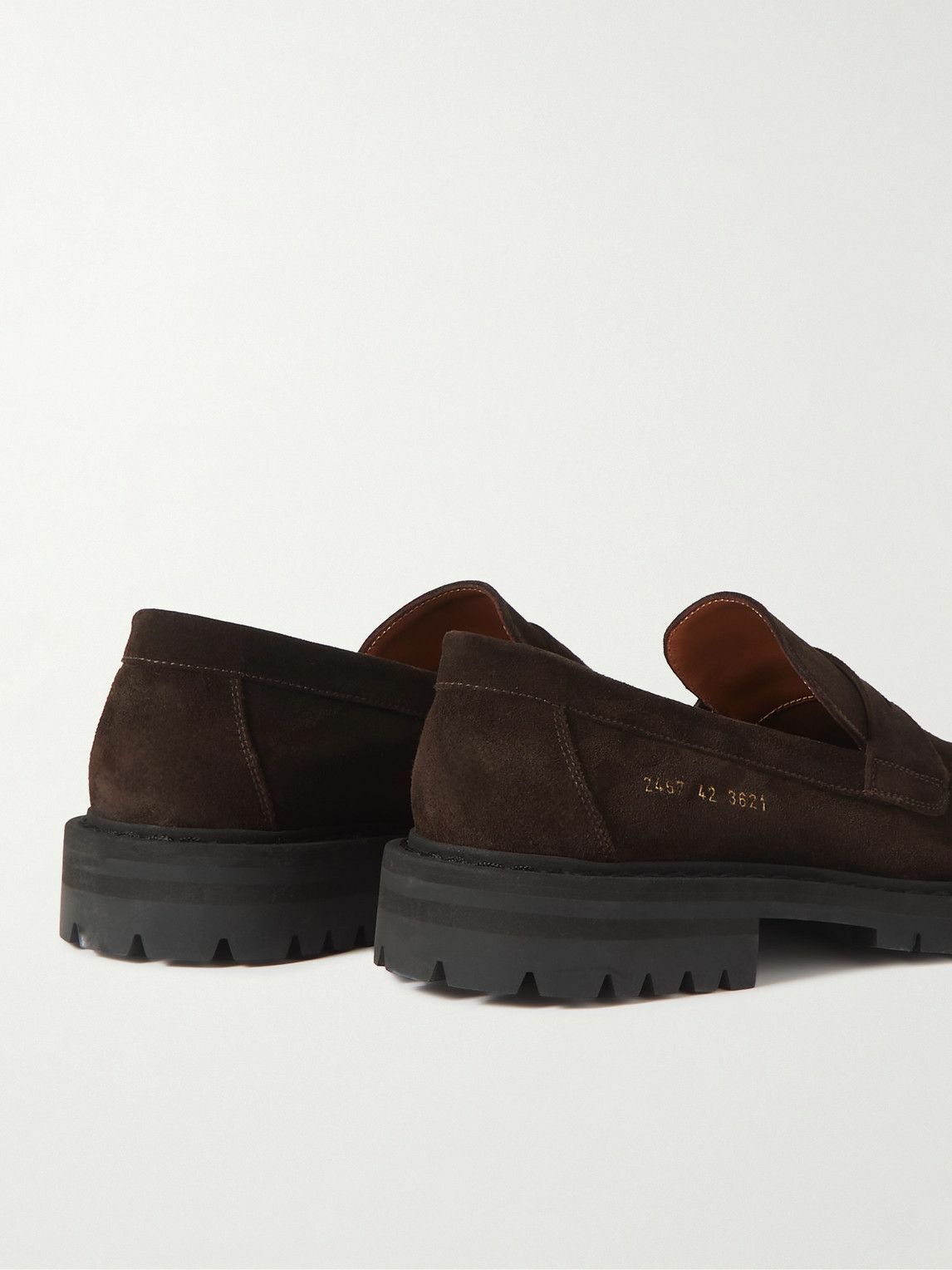 Common Projects - Suede Penny Loafers - Brown Common Projects