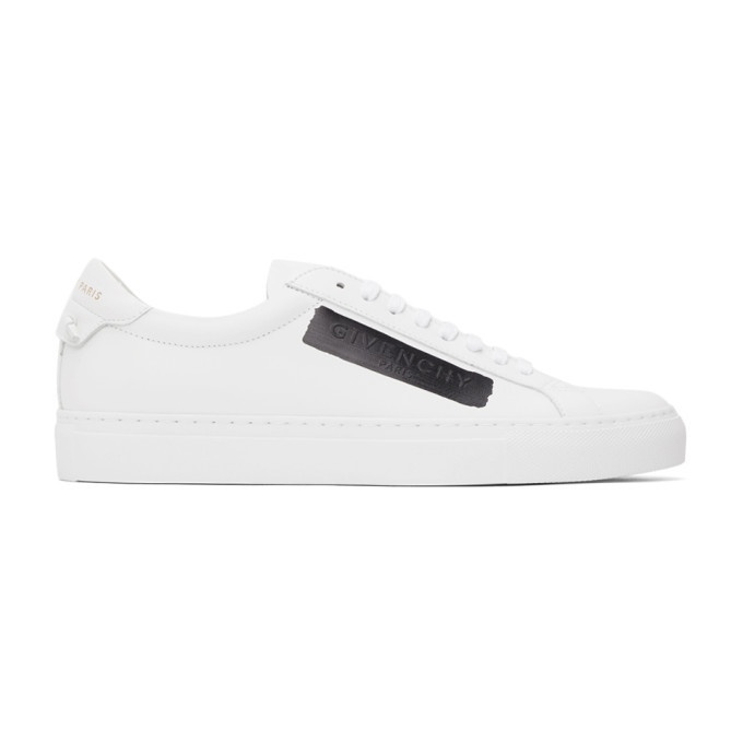Photo: Givenchy White and Black Latex Band Urban Street Sneakers