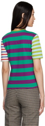 Stockholm (Surfboard) Club SSENSE Exclusive Purple & Orange Striped T-Shirt