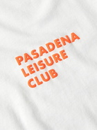 Pasadena Leisure Club - Puff Logo-Print Cotton-Blend Jersey T-Shirt - White