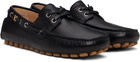 Valentino Garavani Black Driver Fastaway Buffalo Loafers