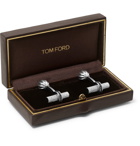TOM FORD - 18-Karat White Gold Diamond Cufflinks - Silver