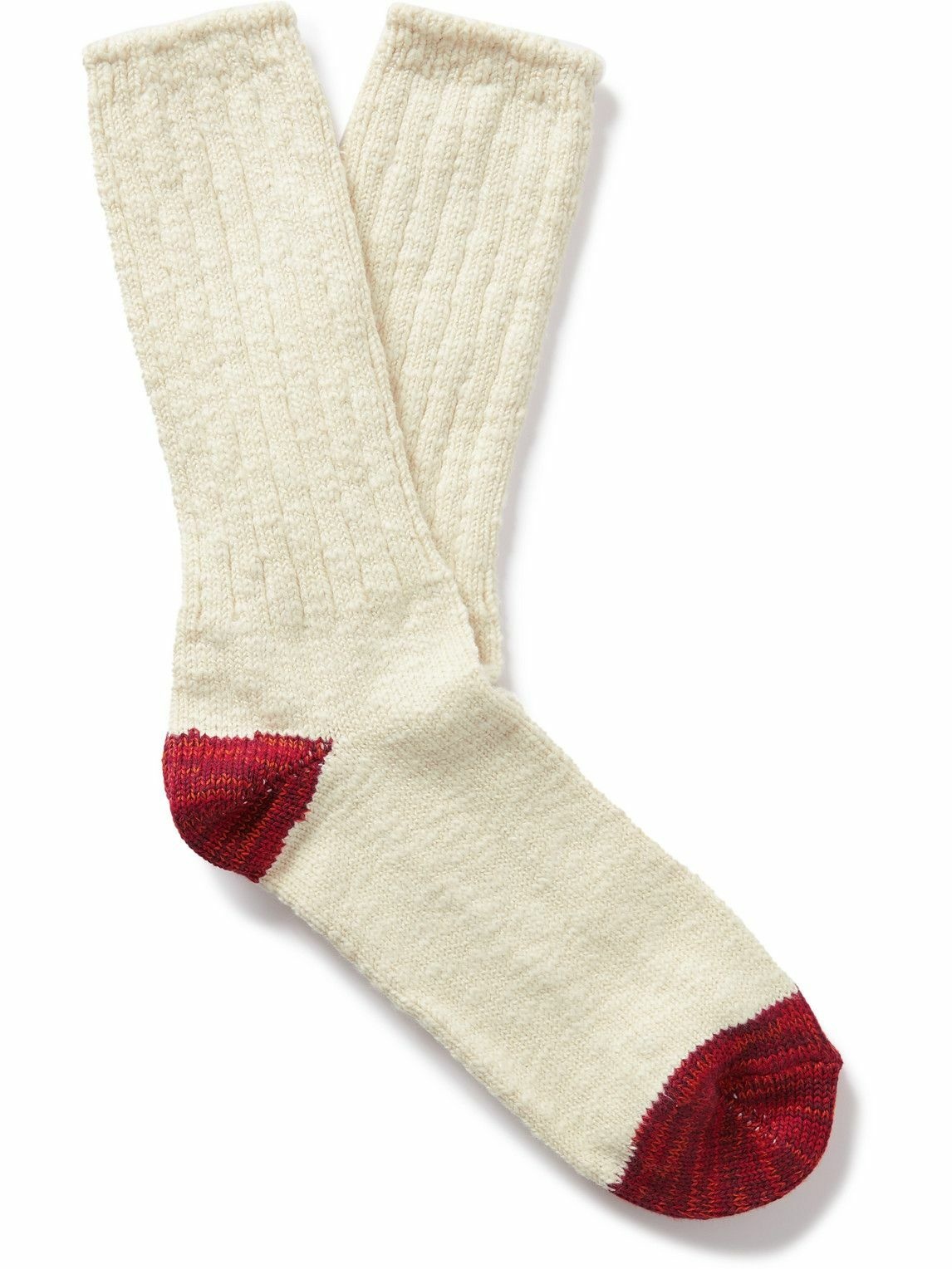 Photo: Thunders Love - Flammé Ribbed Cotton-Blend Socks